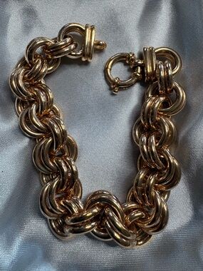 Bracelet Milor Chunky Bronze Double Rolo Multi-Link, stamped Milor Bronze Italy